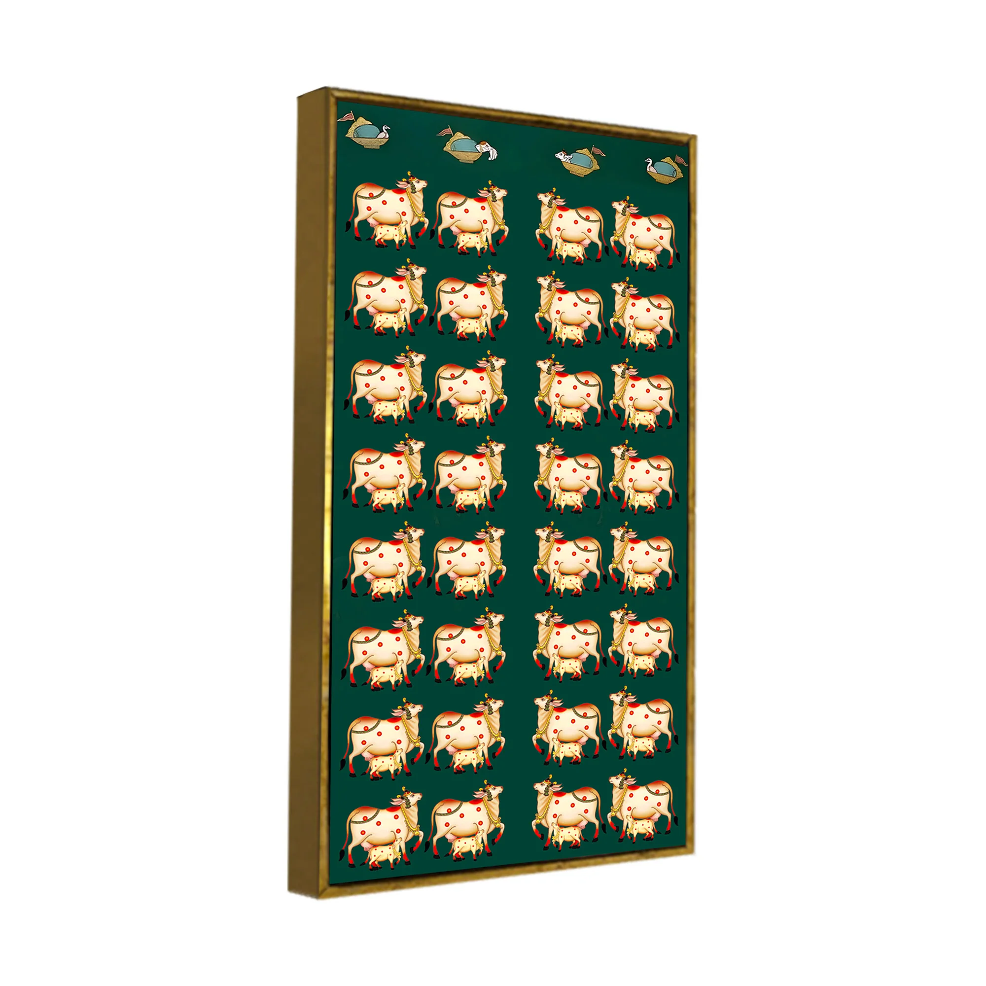 Traditional Pichwai Cow Canvas Wall Art | Ethnic Indian Décor Painting - Image 6