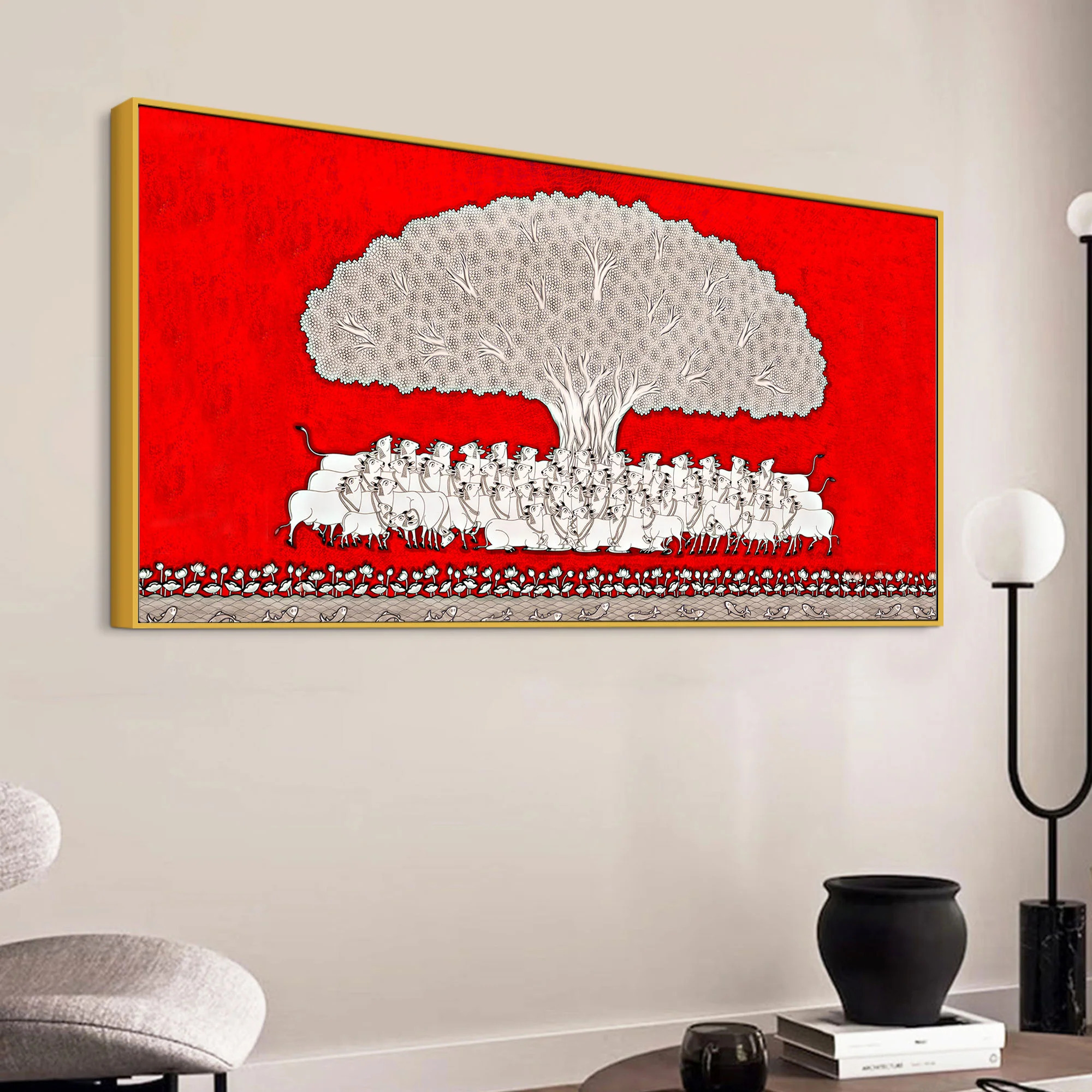 Traditional Pichwai Cow Theme Painting | Indian Wall Decor - Image 5