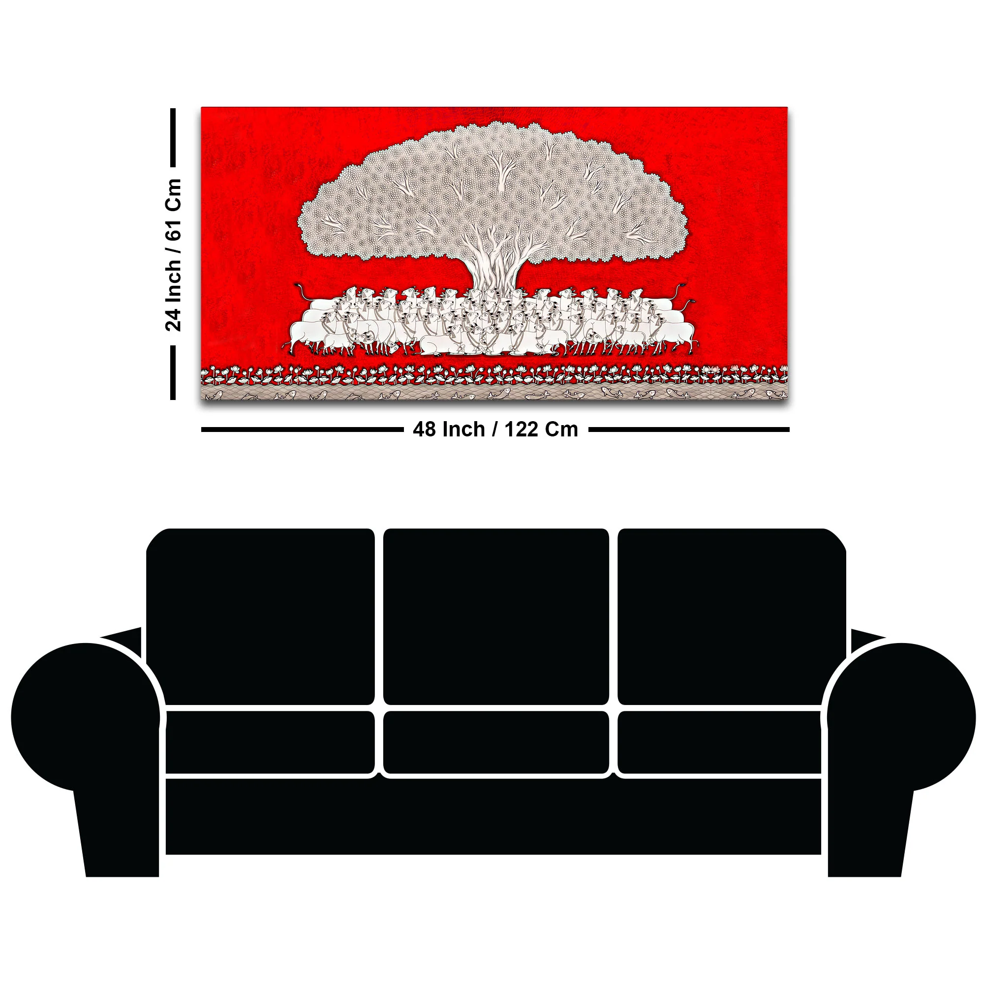 Traditional Pichwai Cow Theme Painting | Indian Wall Decor - Image 8