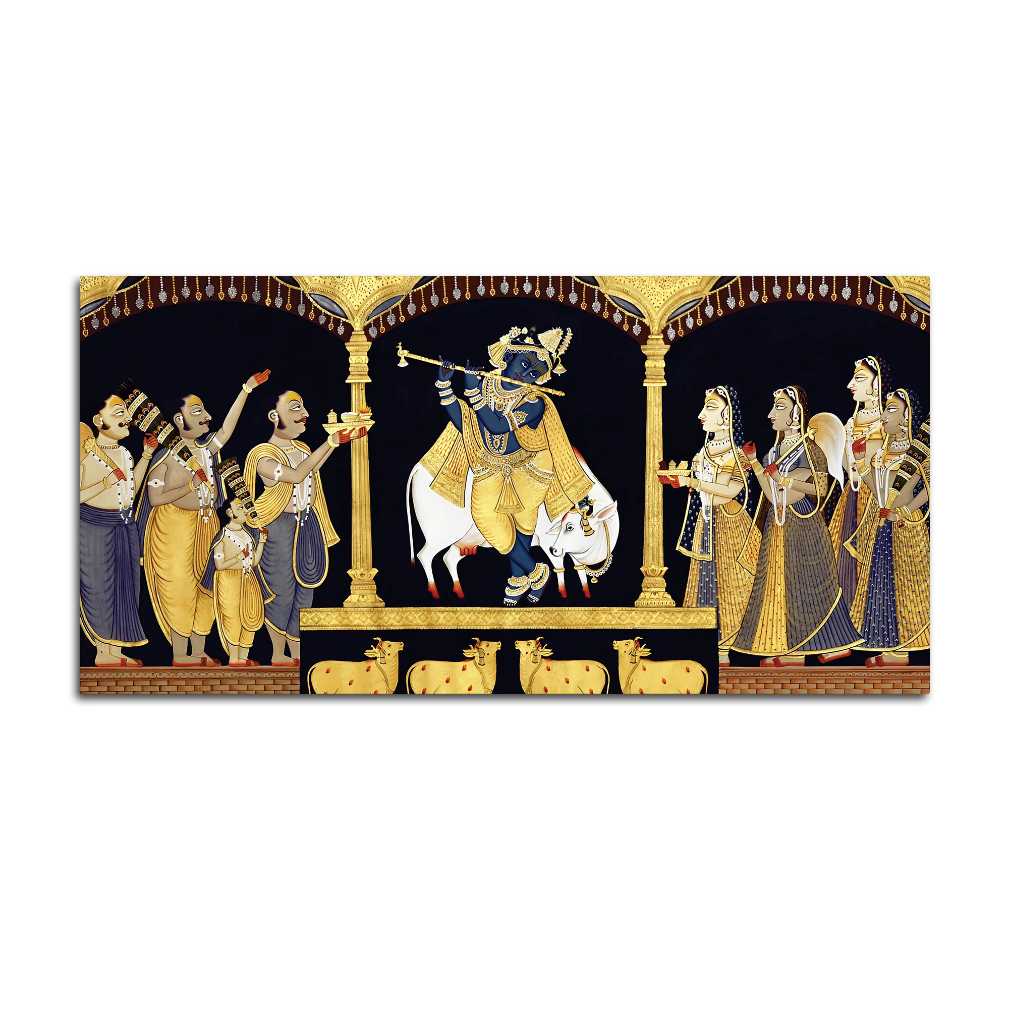 Traditional Pichwai Shrinathji Wall Art Premium Painting - Image 7