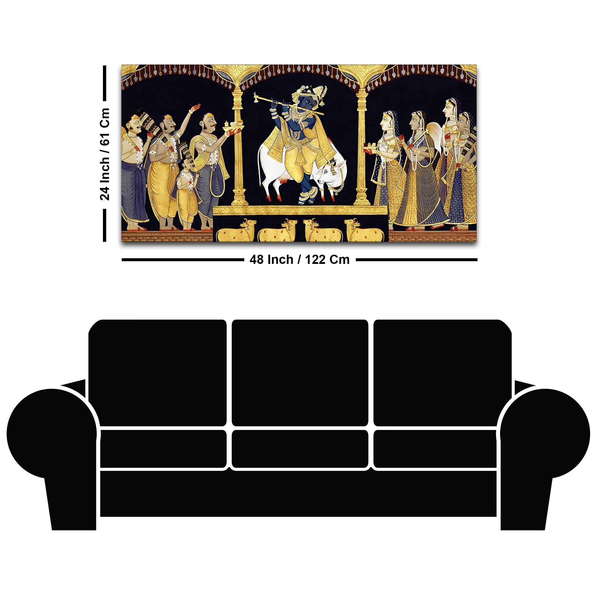 Traditional Pichwai Shrinathji Wall Art Premium Painting - Image 8