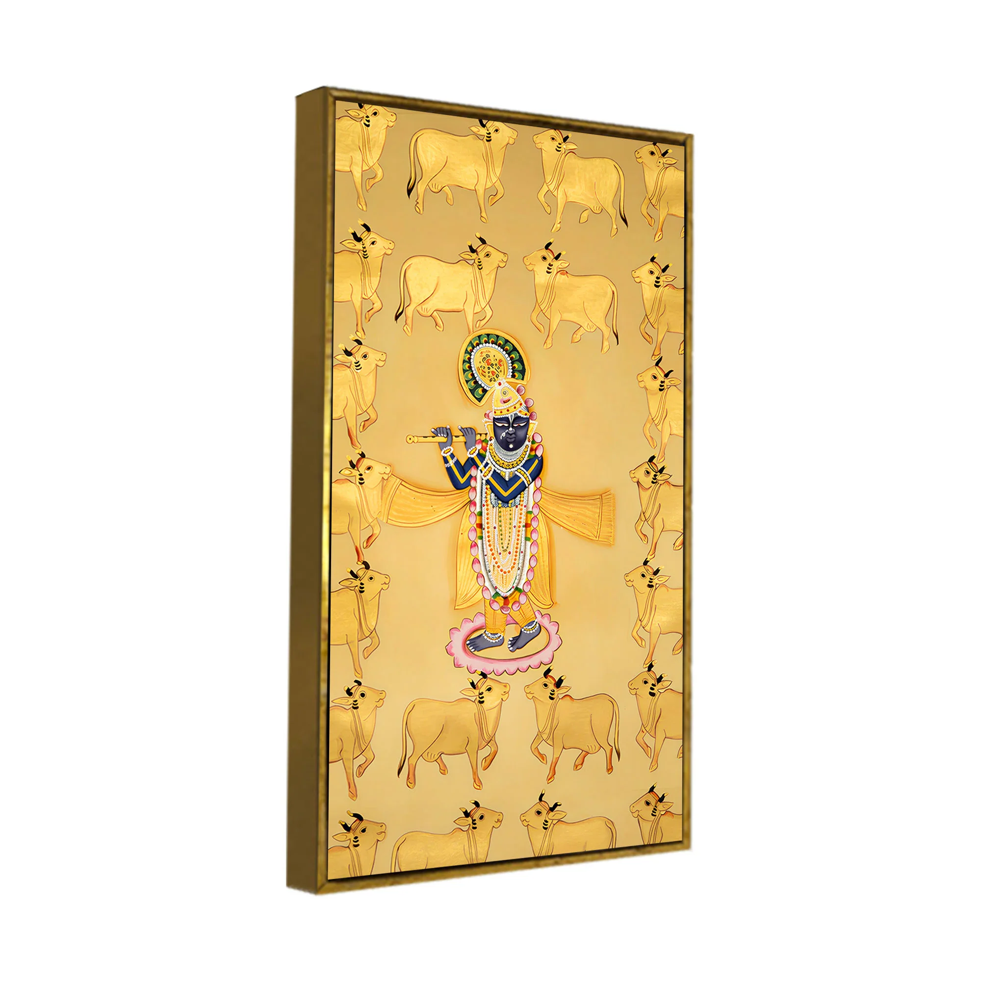 Traditional Shreenathji Canvas Painting | Devotional Decor - Image 6