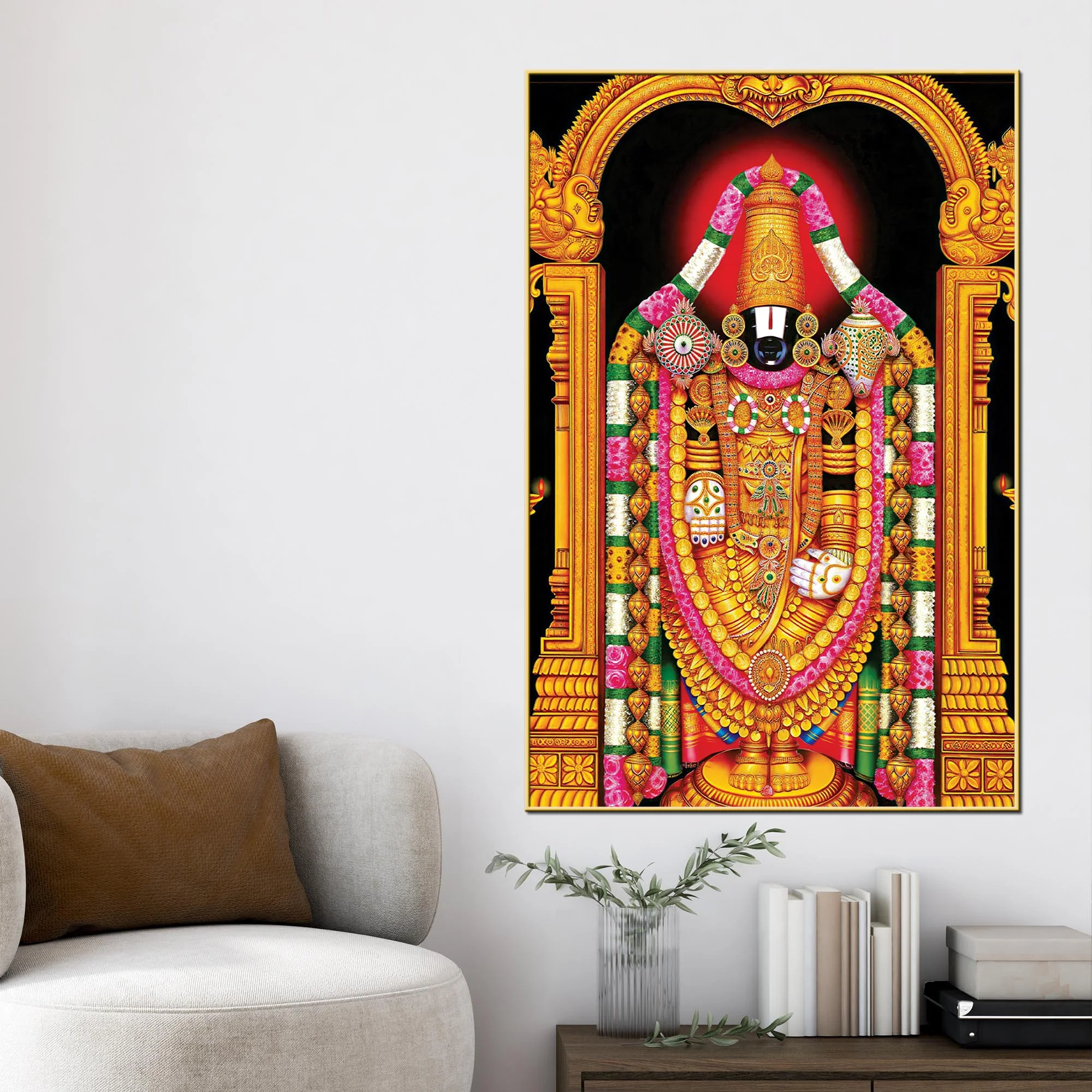 Traditional Tirupati Balaji Canvas Painting | Religious Décor - Image 2