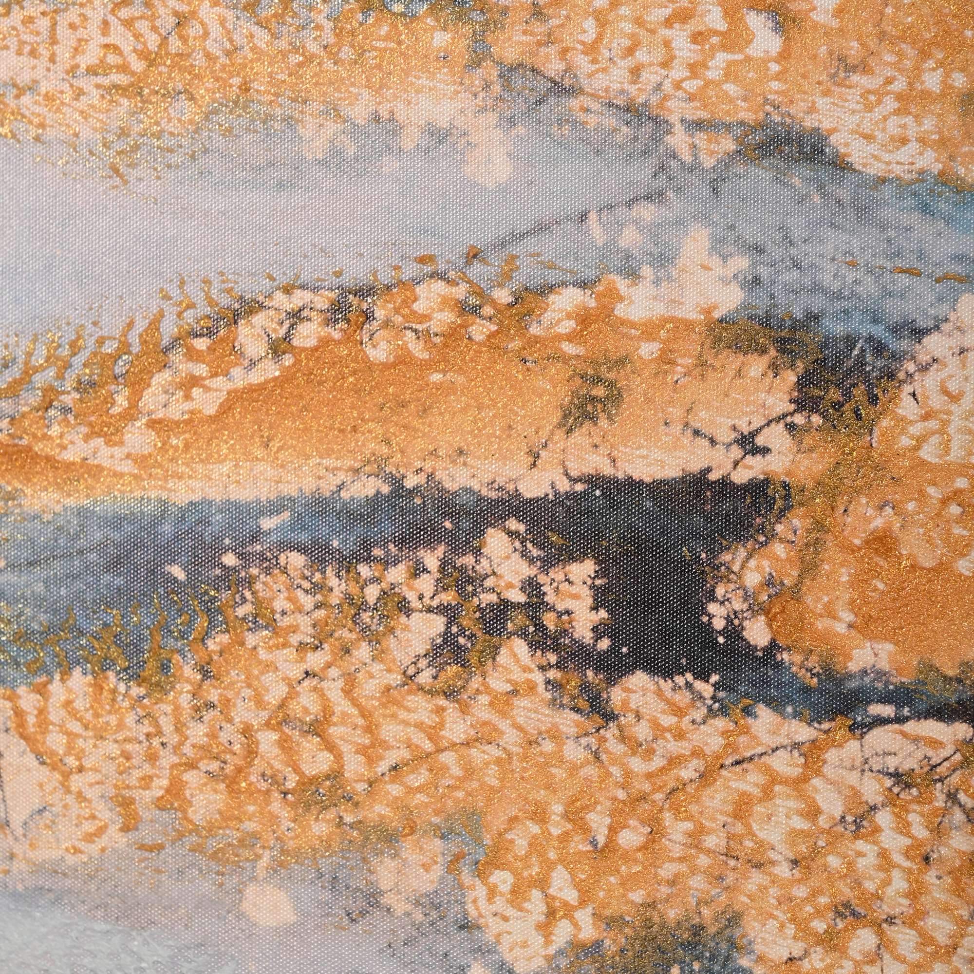 Tranquil Depths Abstract Hand Painted Wall Painting with Floating Frame - Image 5
