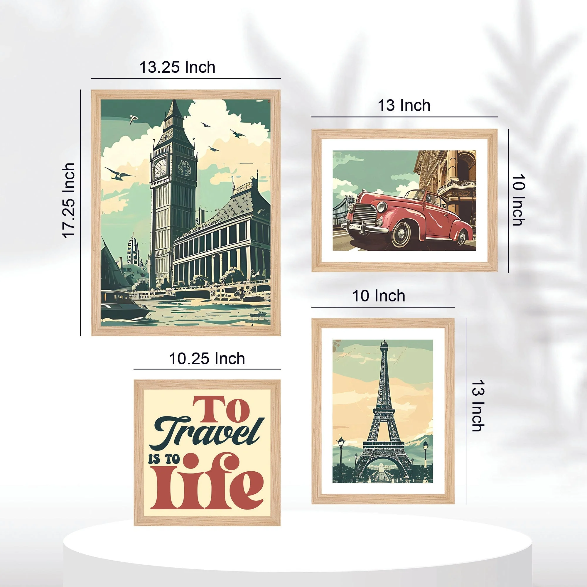 Travel is Life Beautiful Wall Frame Set of Four - Image 6