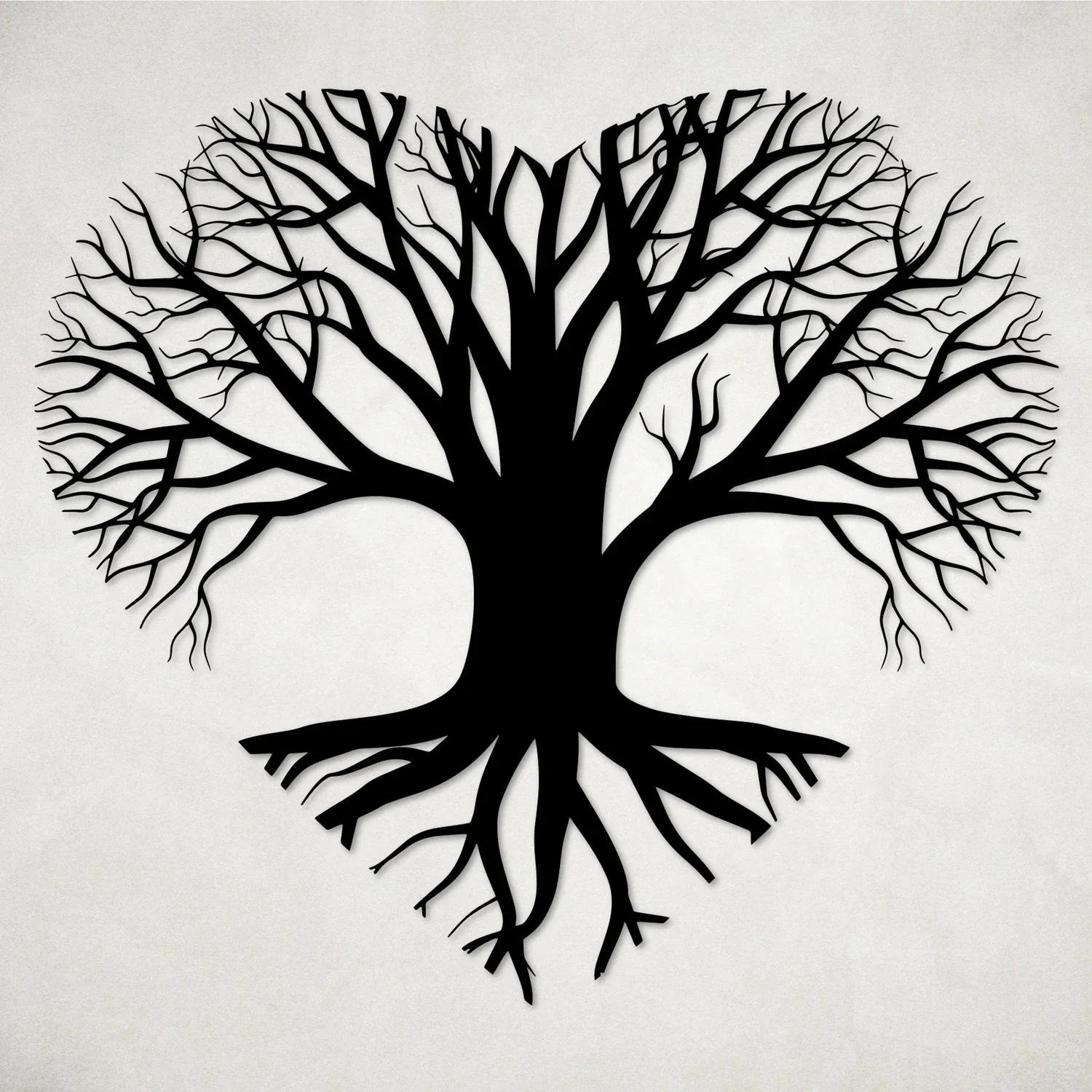 Tree of Life Heart Shape Design Metal Wall Art Decor - Image 4