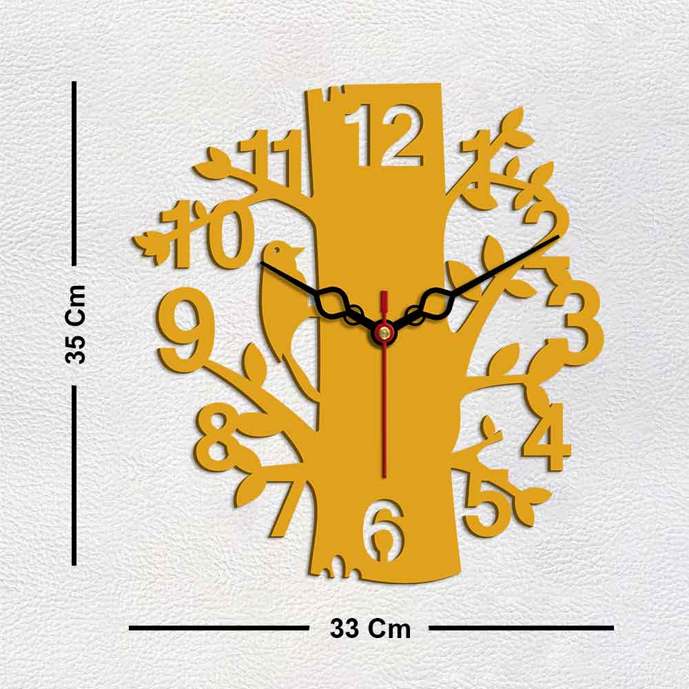 Tree Shape Designer Wooden Wall Clock - Image 6