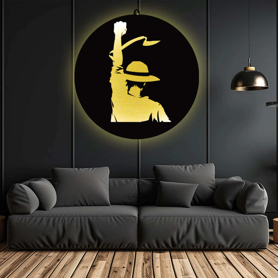 Unique Anime Wall Decor with Raised Fist Pose for Fans - Image 2