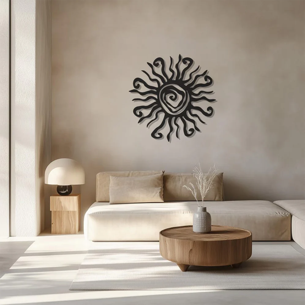 Unique Wacky Sun Design Wall Metal Art Decor - Image 5