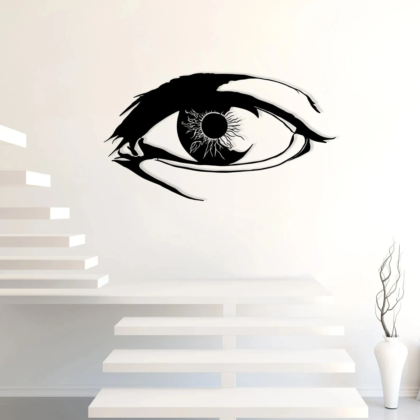 Unique Women Eye Design Metal Art Wall Decor - Image 2