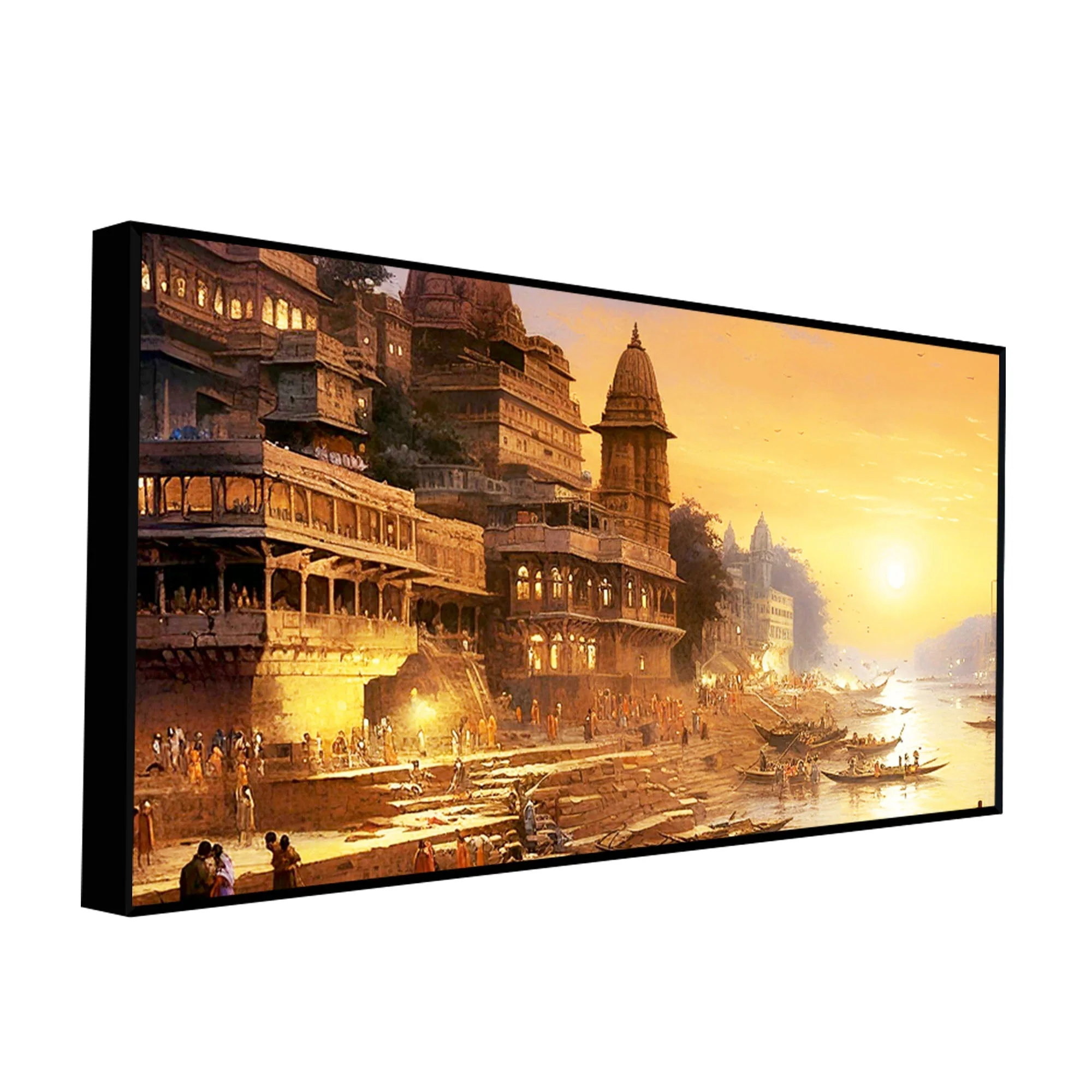 Varanasi City of Spiritual Hub Canvas Wall Painting - Image 5