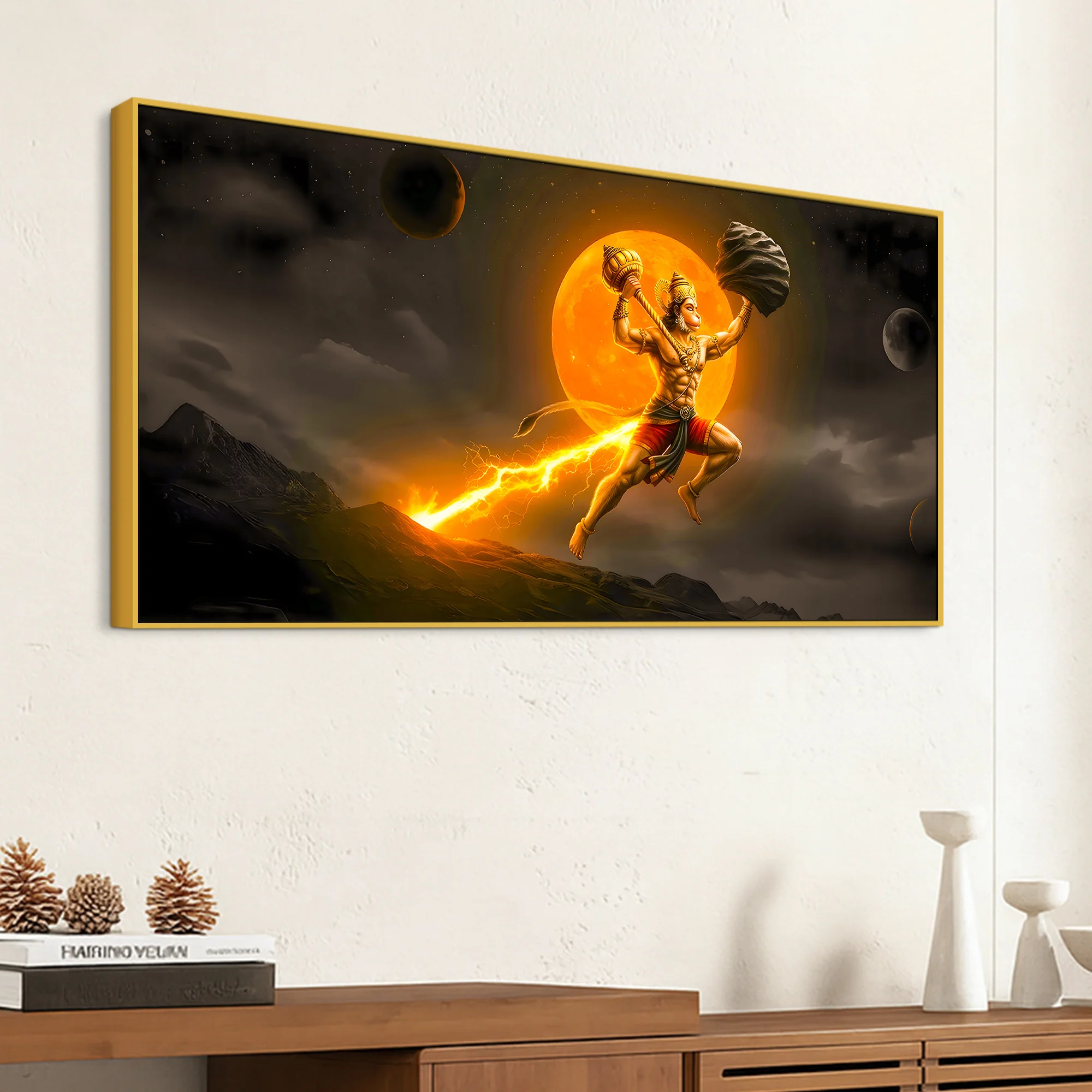 Veer Hanuman Ji Canvas Painting for Home - Image 5