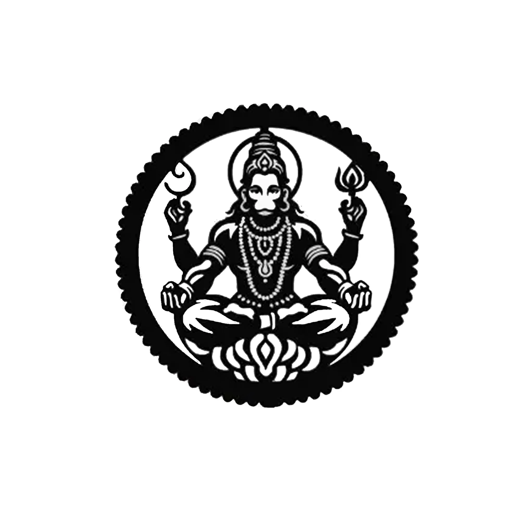 Veer Hanumana Symbol of Strength Metal Art Wall Decor - Image 3