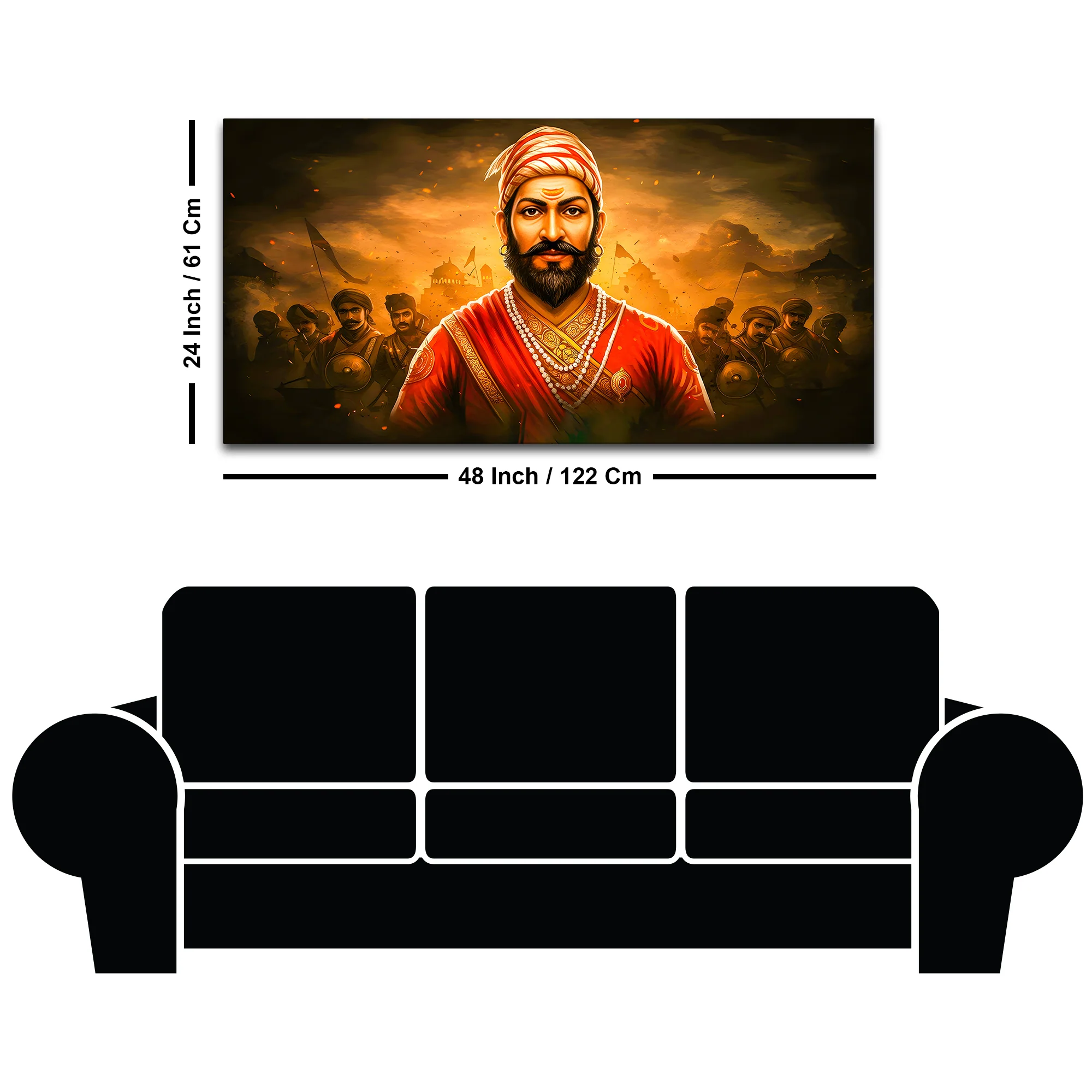 Veer Shivaji Maharaj Home Décor Painting - Image 7