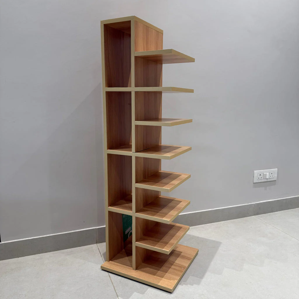 Vertical Wooden Bookshelf |Compact Storage Shelf for Books - Image 3