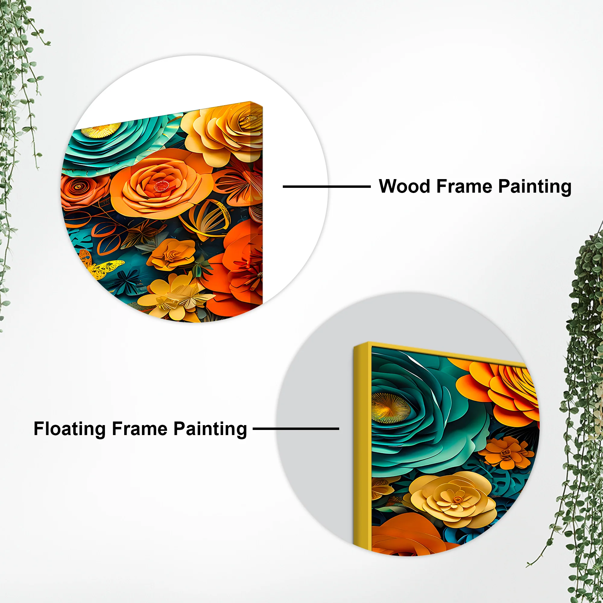 Vibrant Buddha Wall Painting with Multicolor Floral Artwork - Image 7