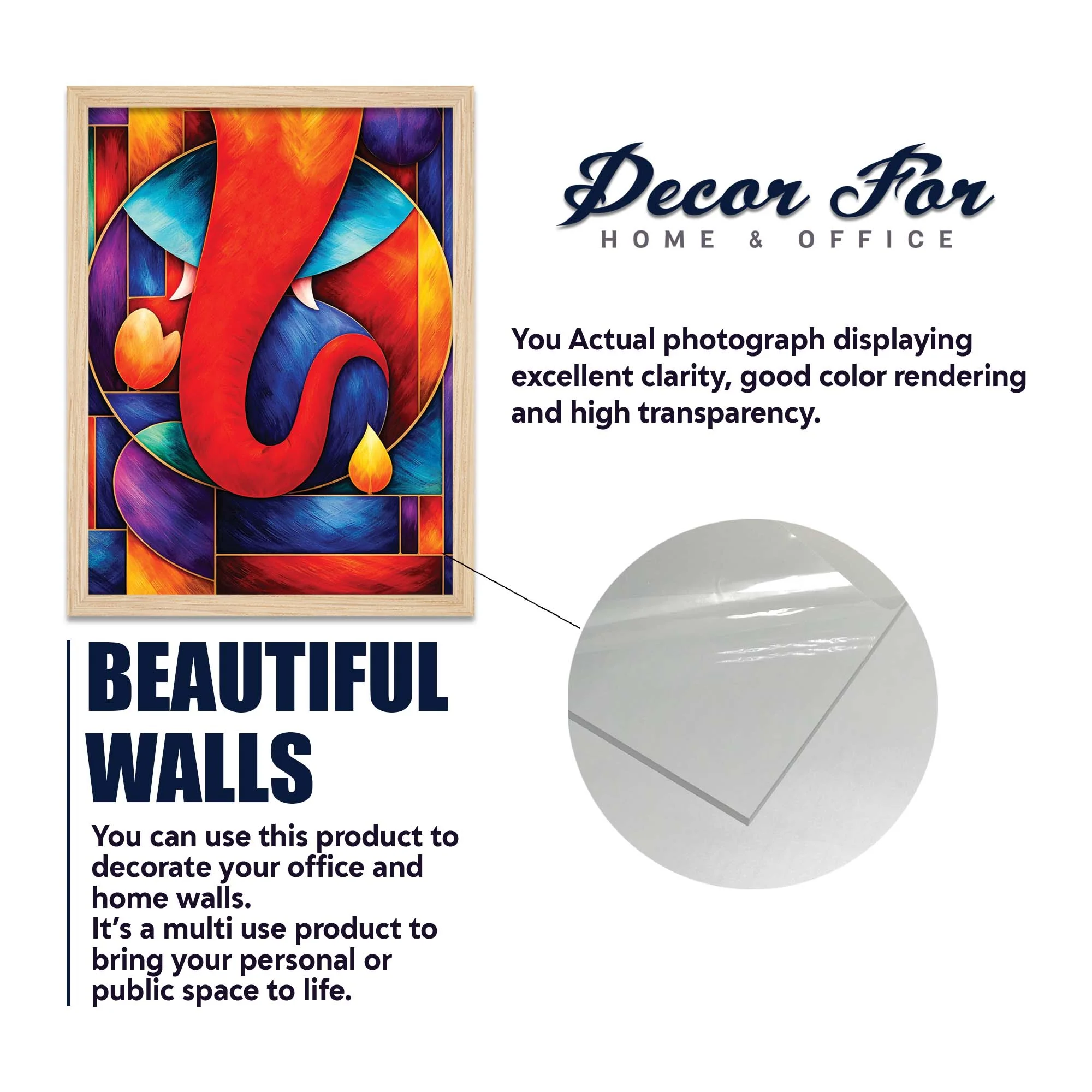 Vibrant Ganpati Modern Art Wall Frame Set of Four - Image 6