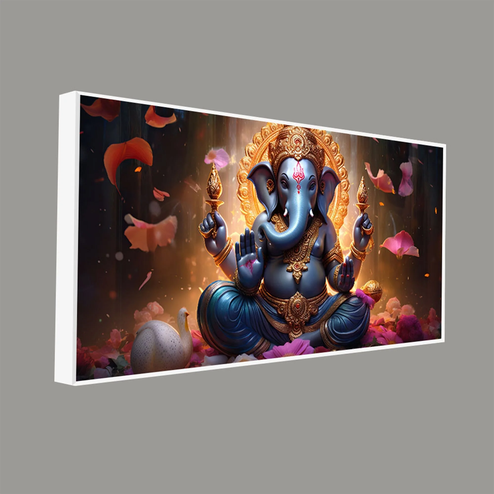 Vighnaharta Lord Ganpati Premium Canvas Wall Painting - Image 5