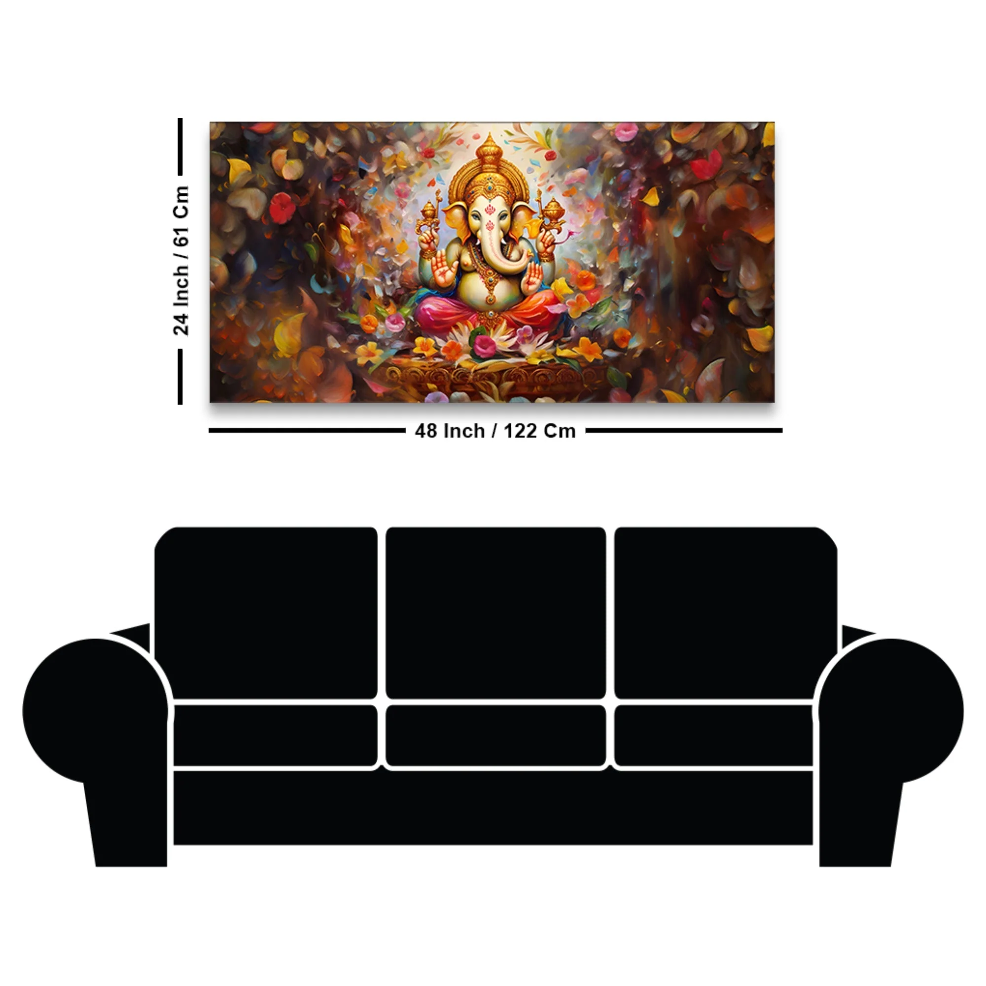 Vighnaharta Shree Ganesh Premium Canvas Wall Painting - Image 7