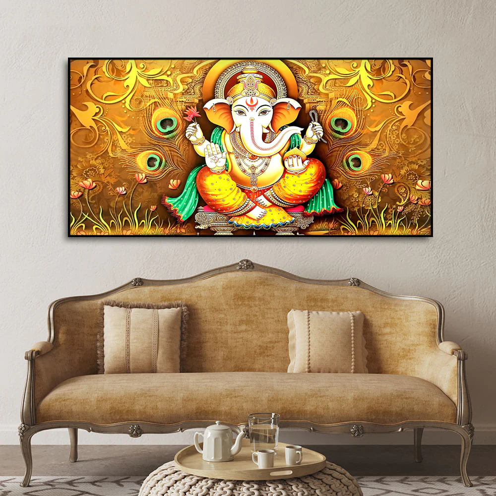 Vignaharta Ganesh Premium Canvas Wall Painting - Image 3