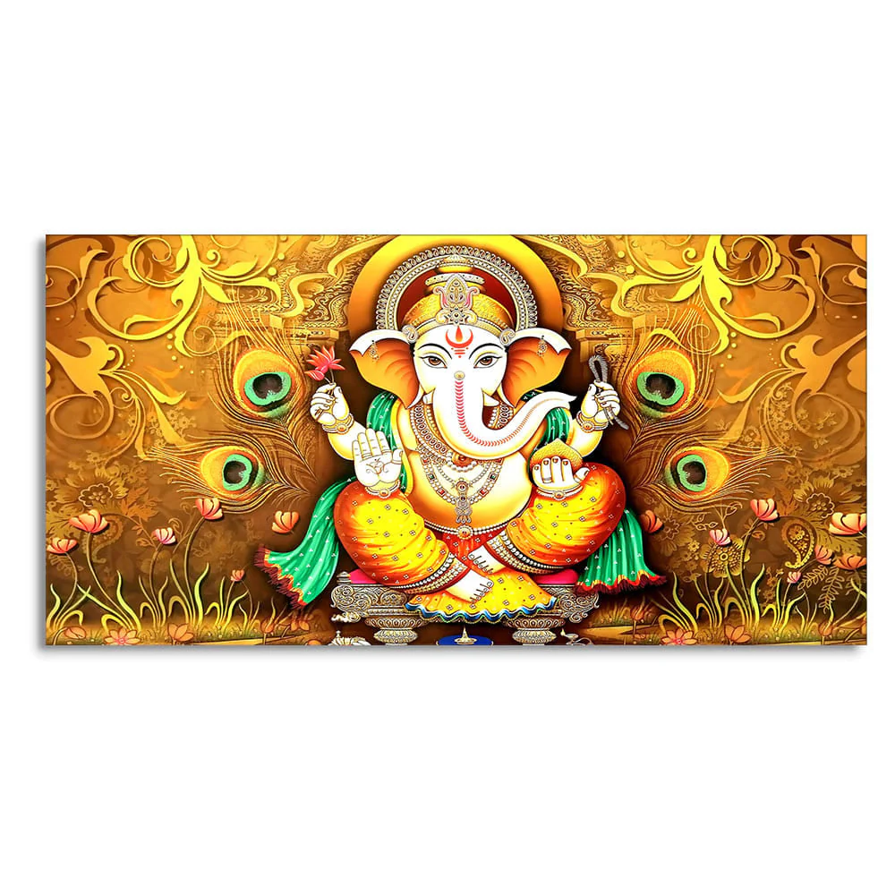 Vignaharta Ganesh Premium Canvas Wall Painting - Image 4