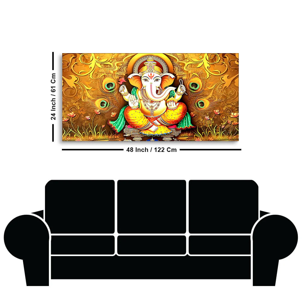 Vignaharta Ganesh Premium Canvas Wall Painting - Image 7