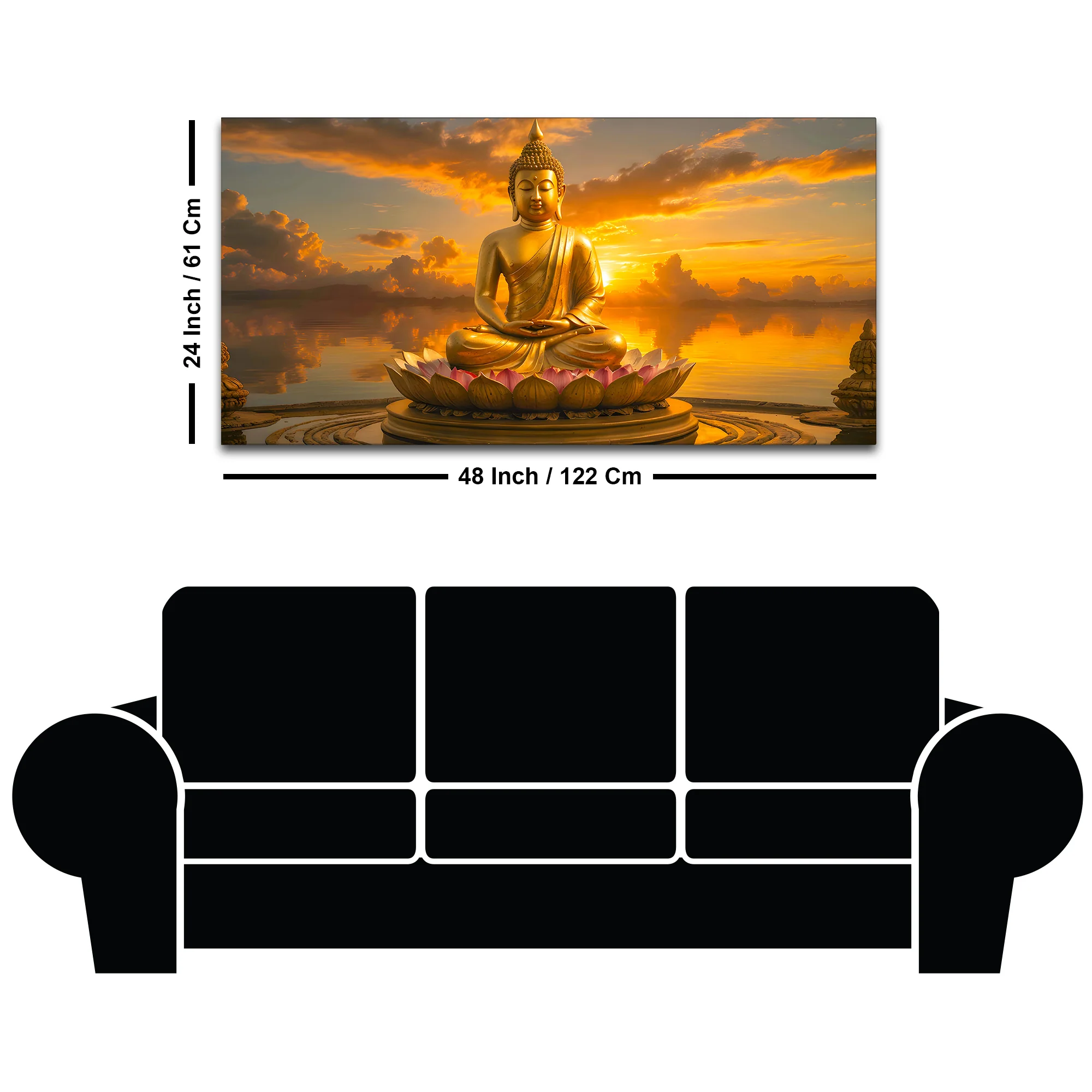 Wall Decoration Buddha Canvas Painting - Image 8