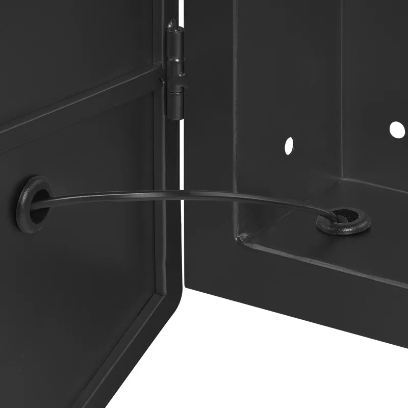 Wall-Mounted Hexagon Mirror with LED Light and Storage Shelves - Image 5