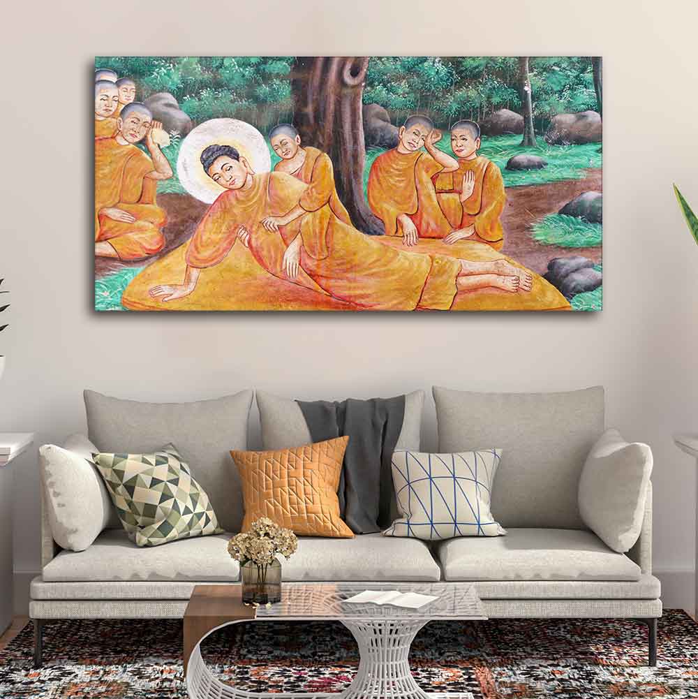 Wall Painting of Gautam Buddha Death - Image 3