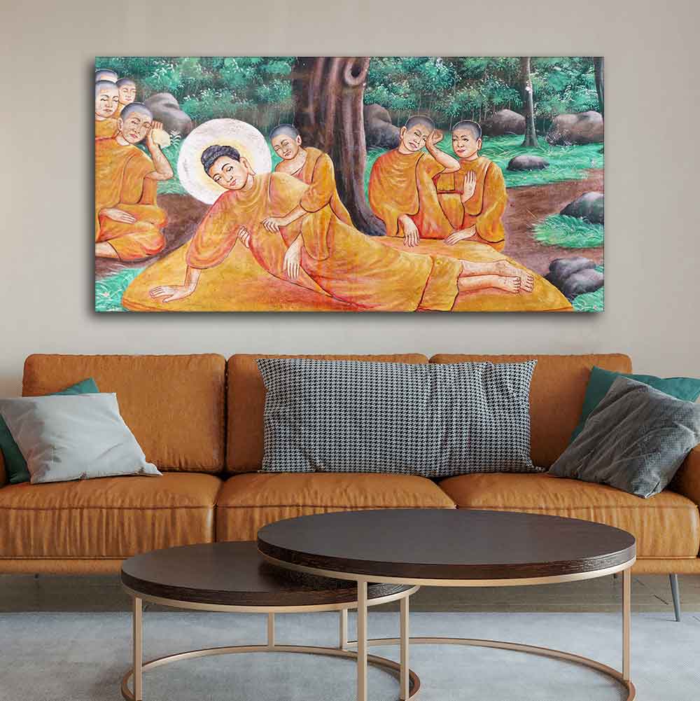 Wall Painting of Gautam Buddha Death - Image 4