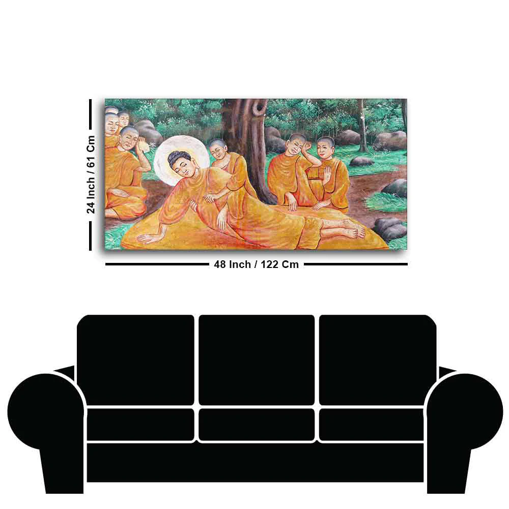 Wall Painting of Gautam Buddha Death - Image 7