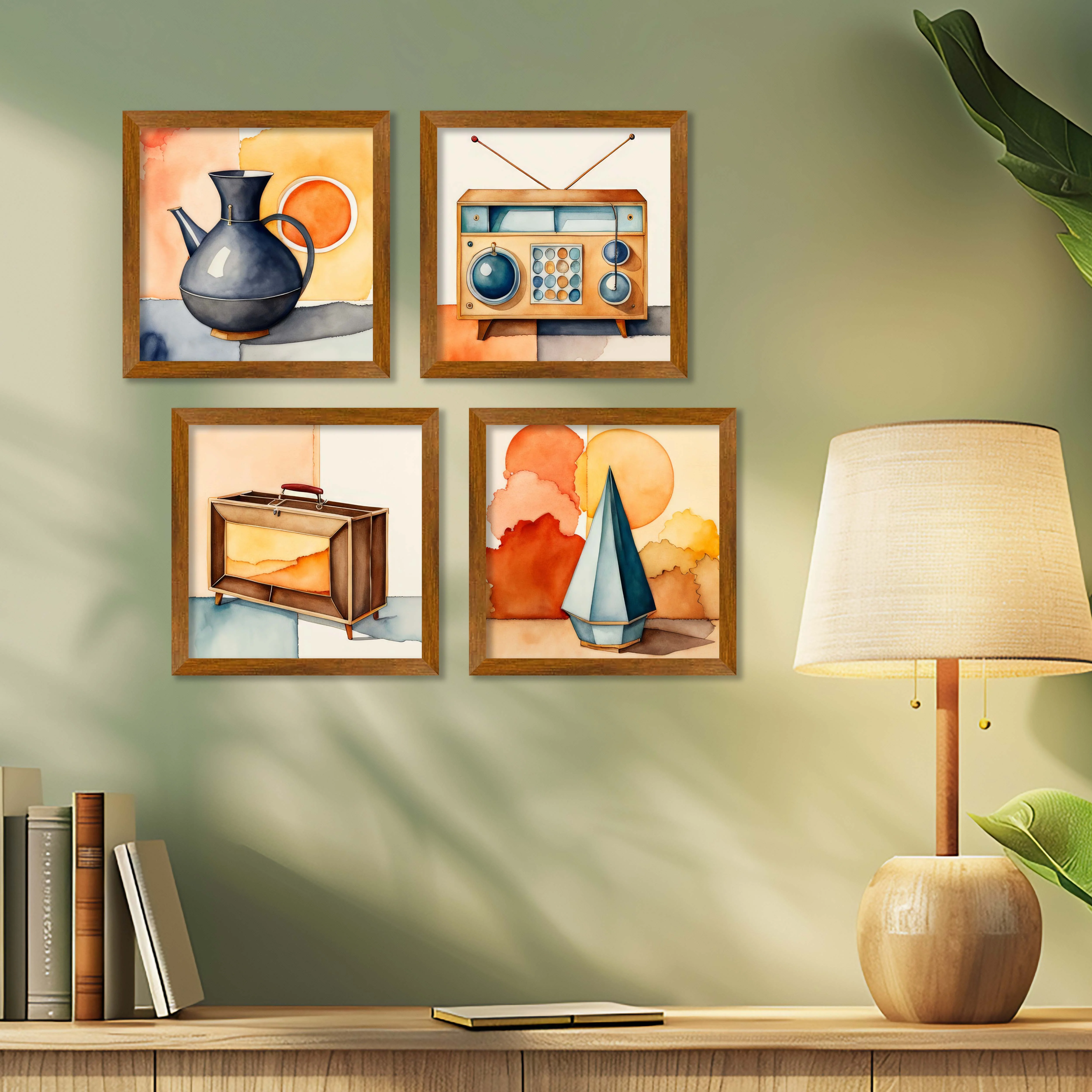 Watercolor Still Life Wall Frame Set of Four - Image 2