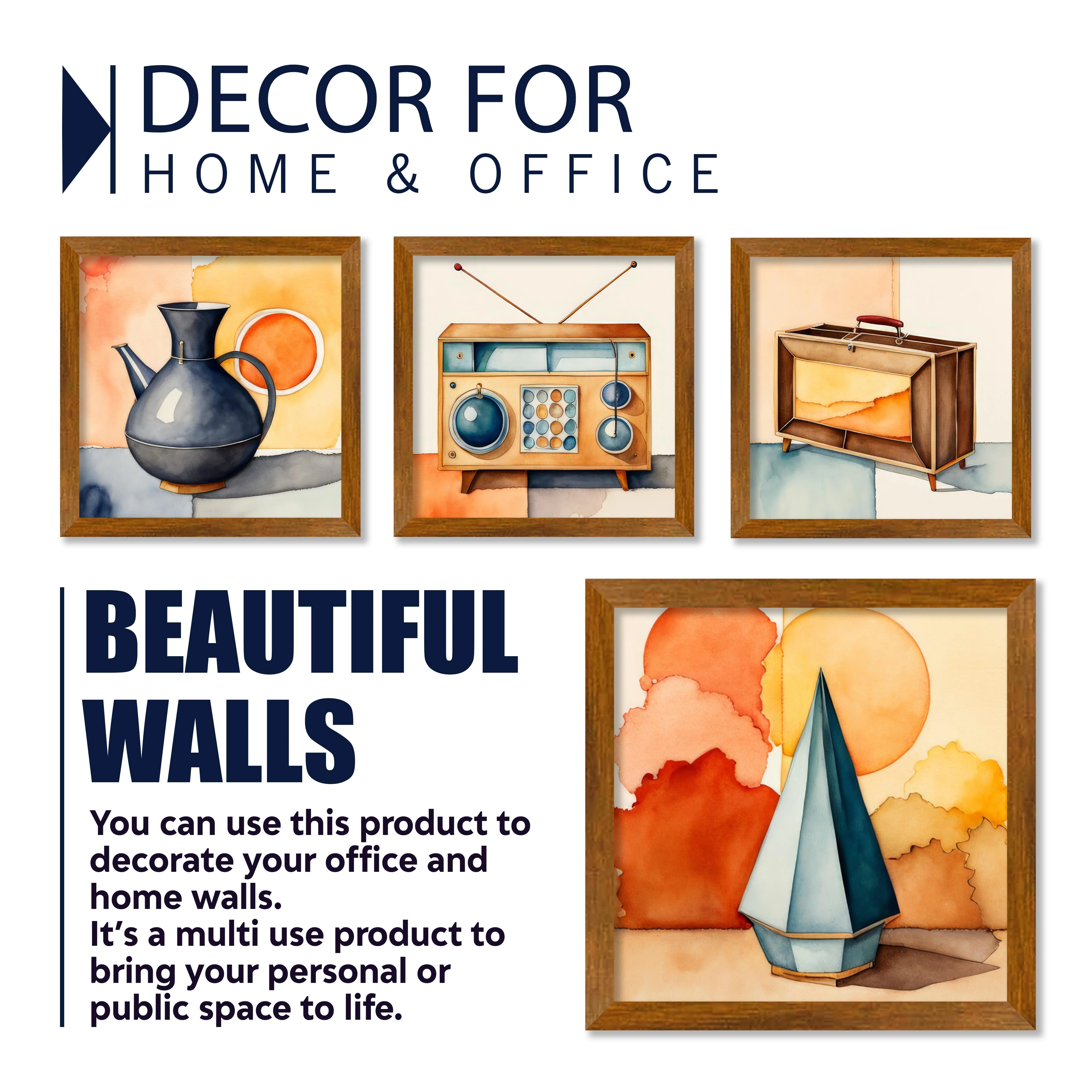 Watercolor Still Life Wall Frame Set of Four - Image 4