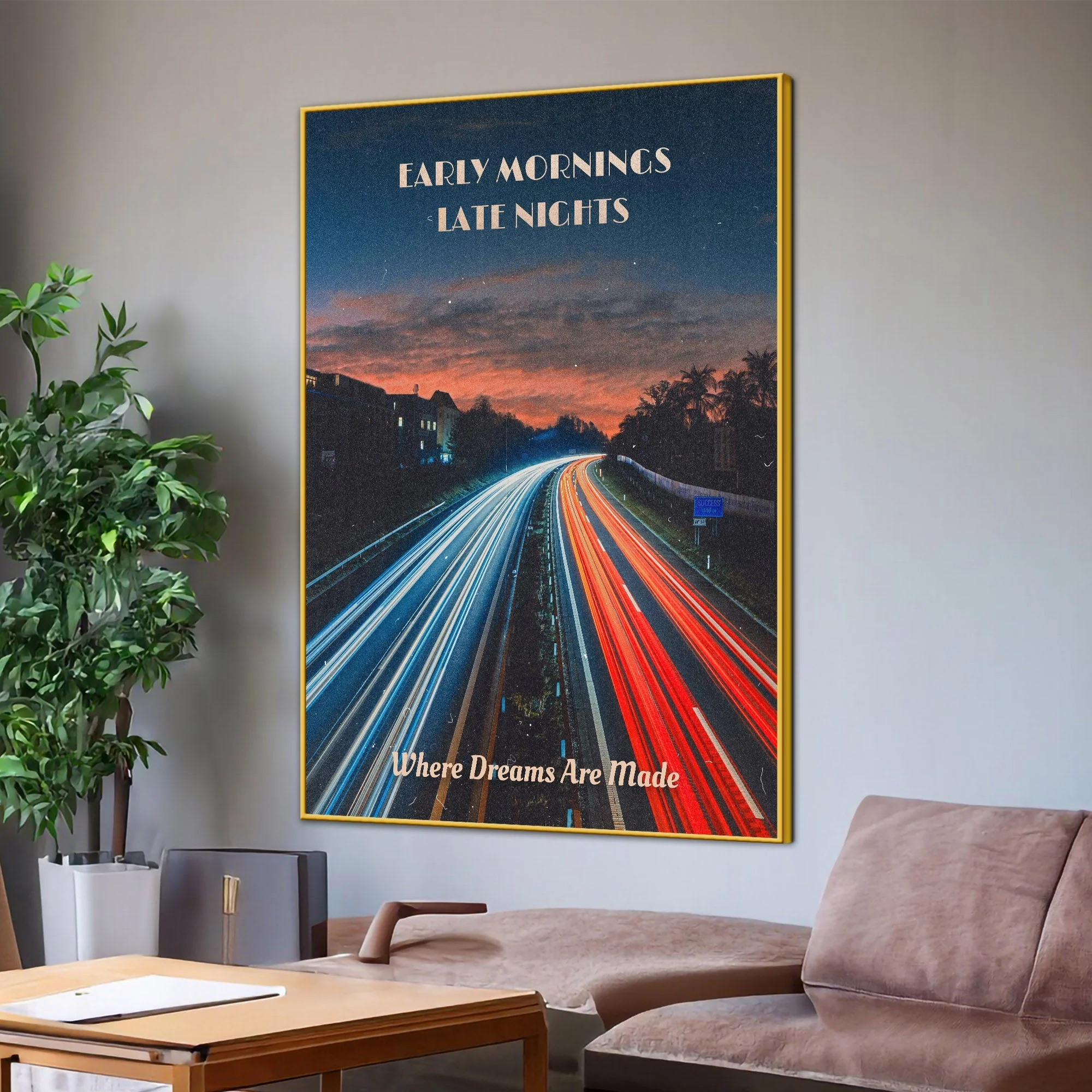Where Dreams Are Made Cotton Canvas Wall Painting - Image 3