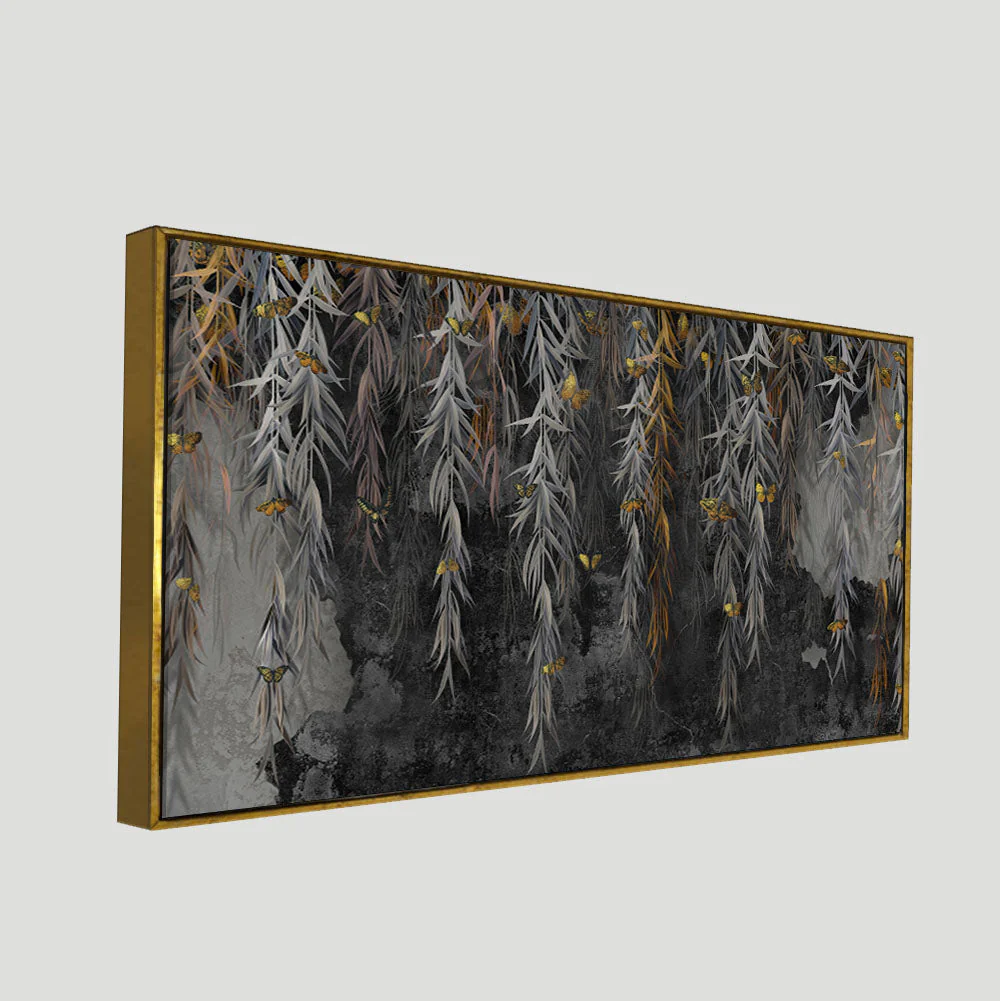 Willow Branches with Gold Butterflies Wall Painting - Image 7