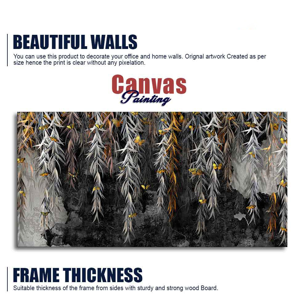 Willow Branches with Gold Butterflies Wall Painting - Image 9