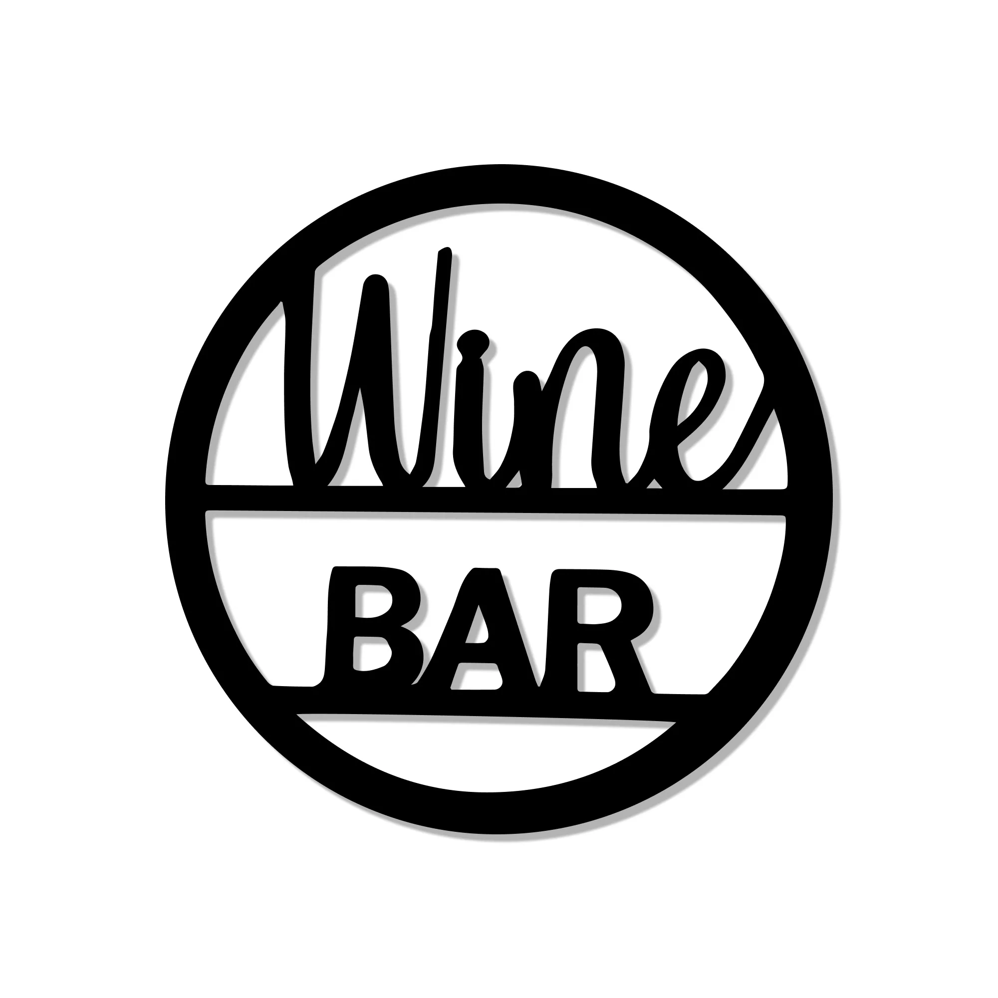 Wine Bar Text Sign Metal Art Wall Decor - Image 3