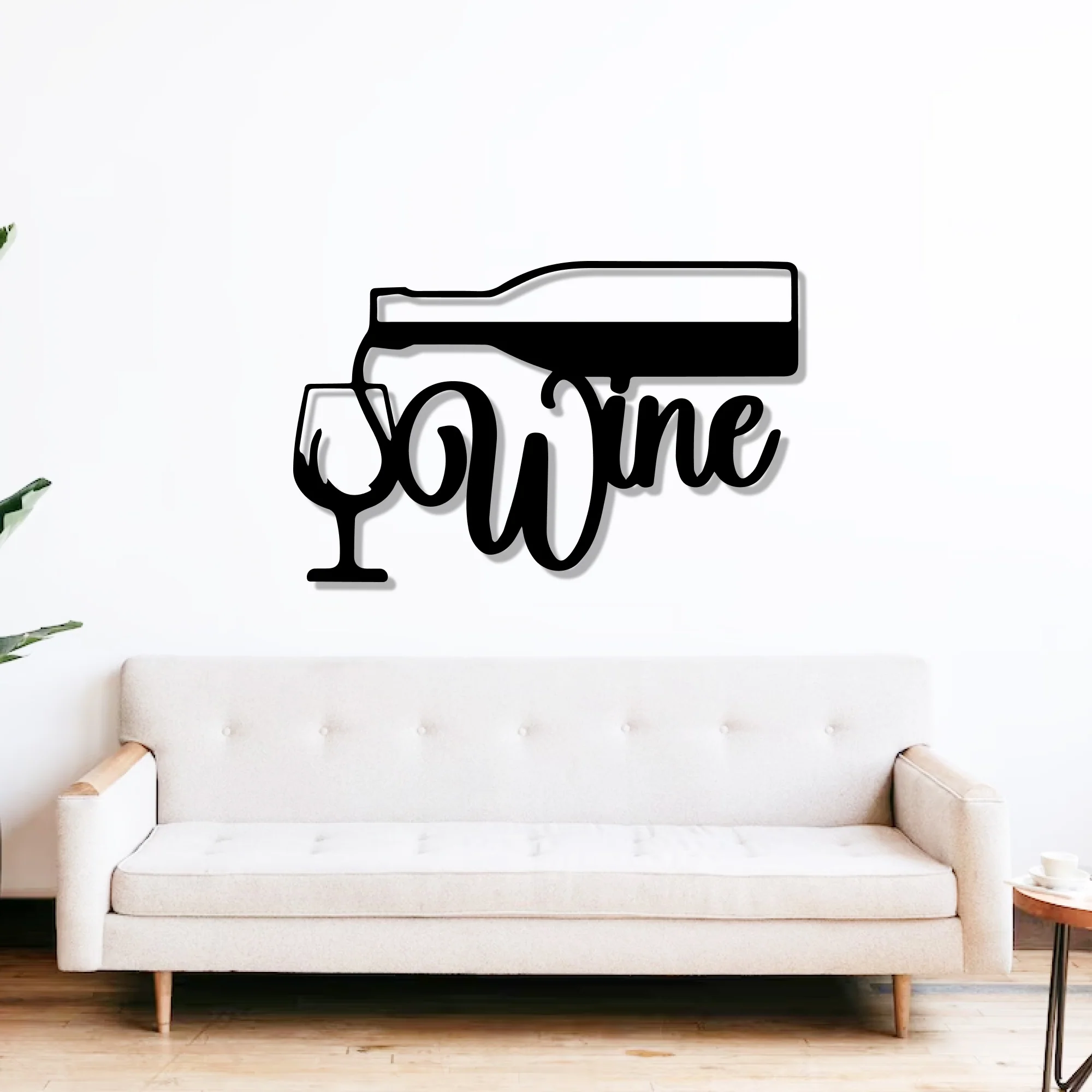 Wine Pouring in Glass Metal Wall Art Decor - Image 2