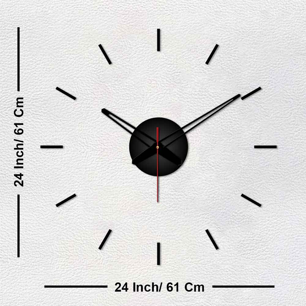 Without Numbers Designer Big Size 3D Infinity Wall Clock - Image 6