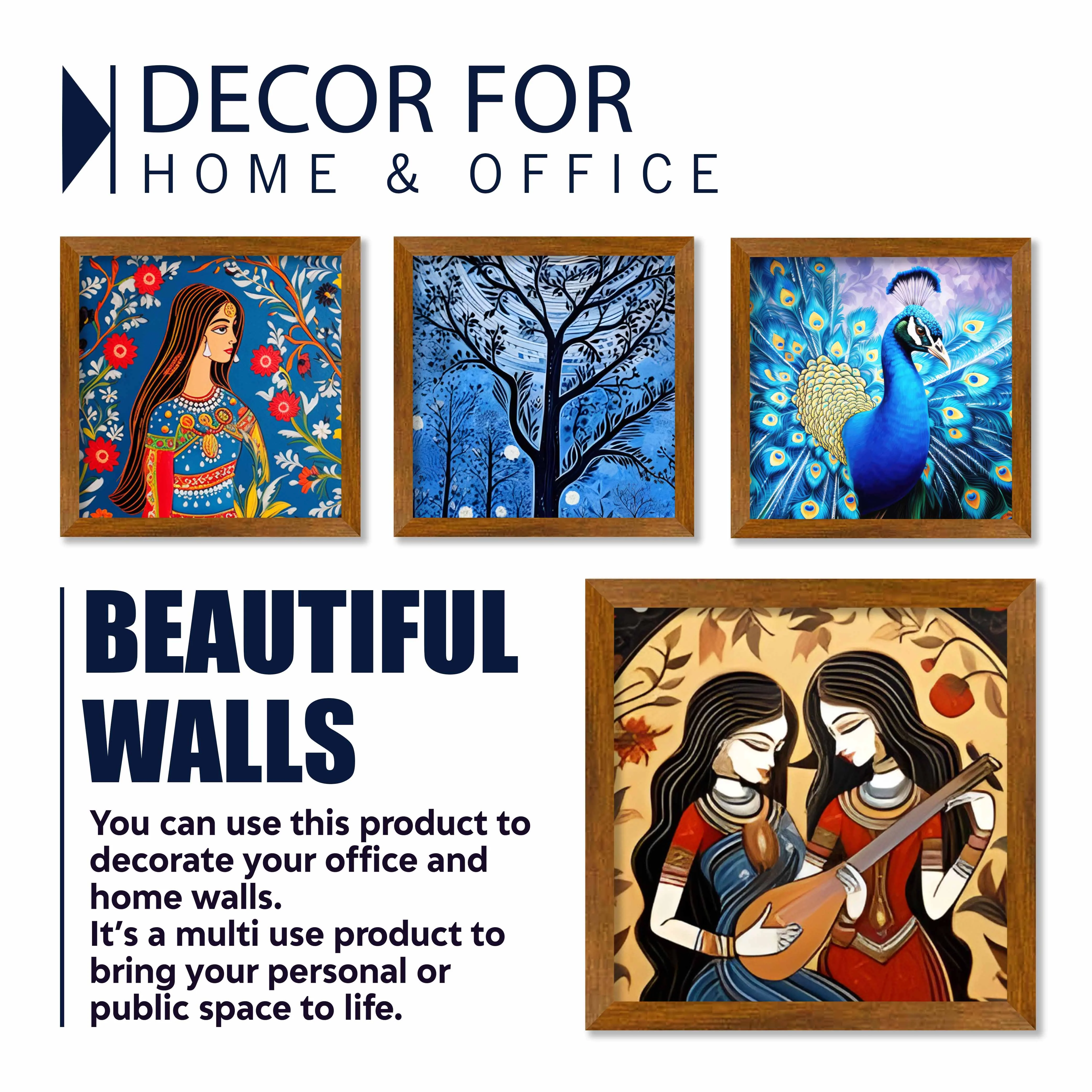 Women Portrait Modern Art Wall Frame Set of Four - Image 4