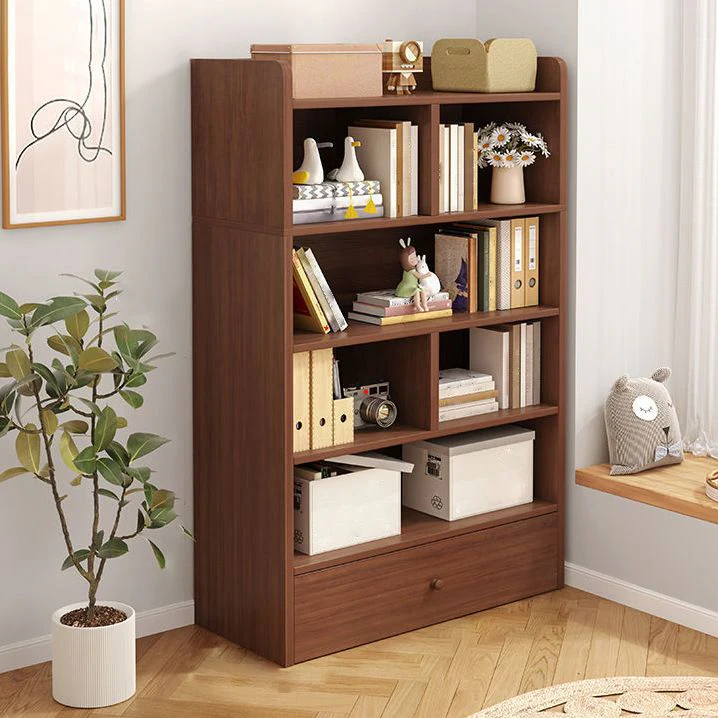 Wooden Book Rack with Storage Drawer | Modern Home & Office Bookshelf - Image 4