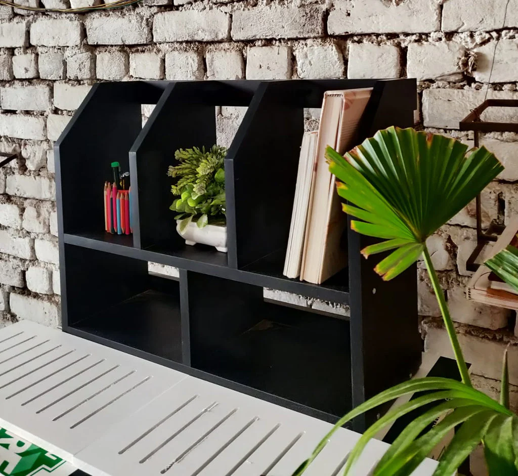 Wooden Desk File Organizer | Multi-Slot Document Storage Rack - Image 3