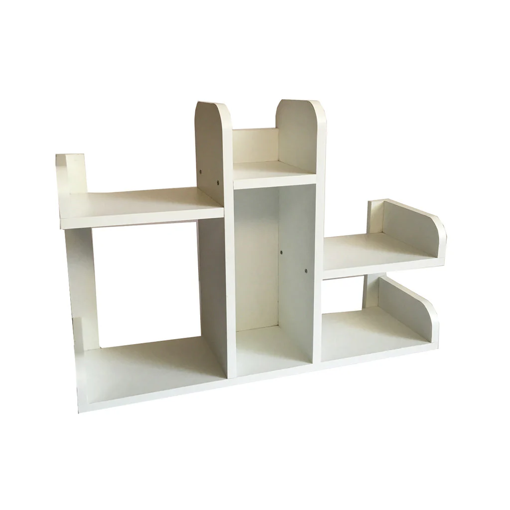 Wooden Desktop Book Rack with Multi Storage Shelves - Image 19