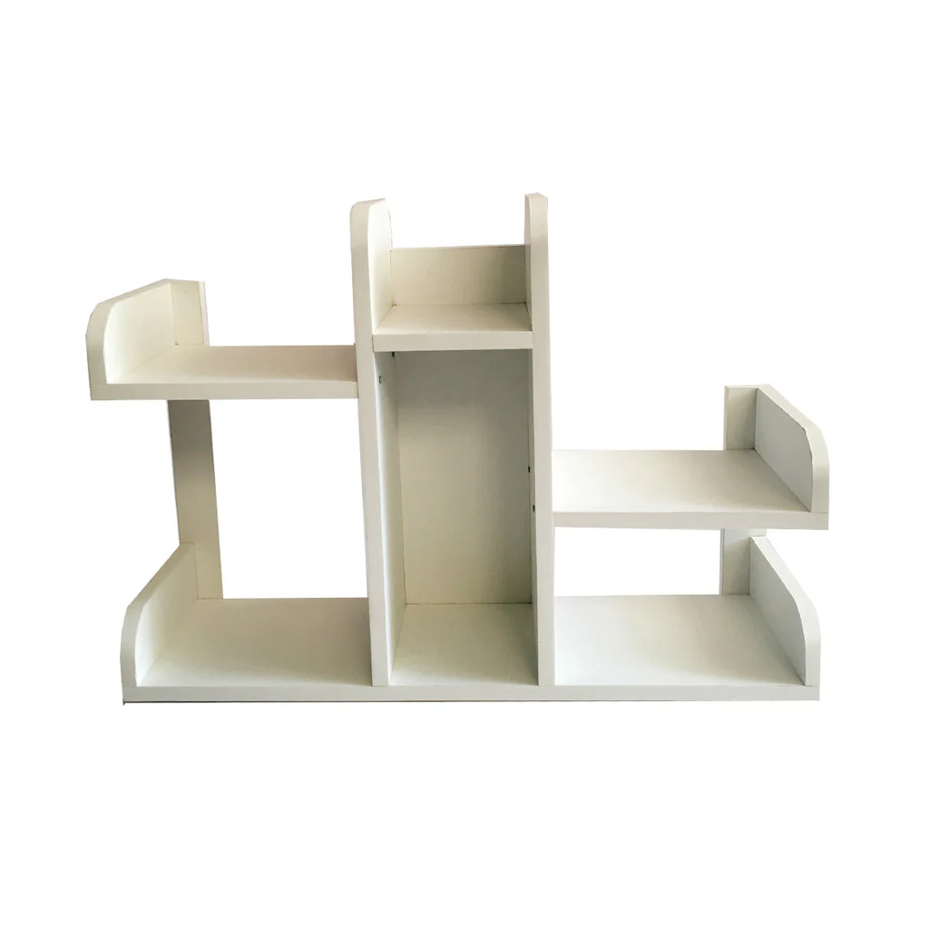 Wooden Desktop Book Rack with Multi Storage Shelves - Image 21