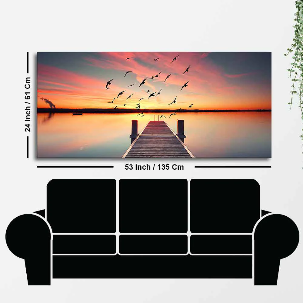 Wooden Jetty in Sunset Canvas wall Painting - Image 7