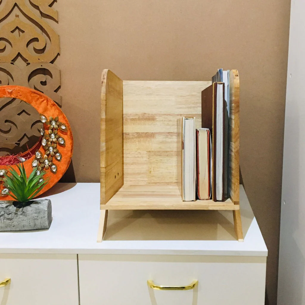 Wooden Magazine & Book Holder for Desk Storage - Image 6