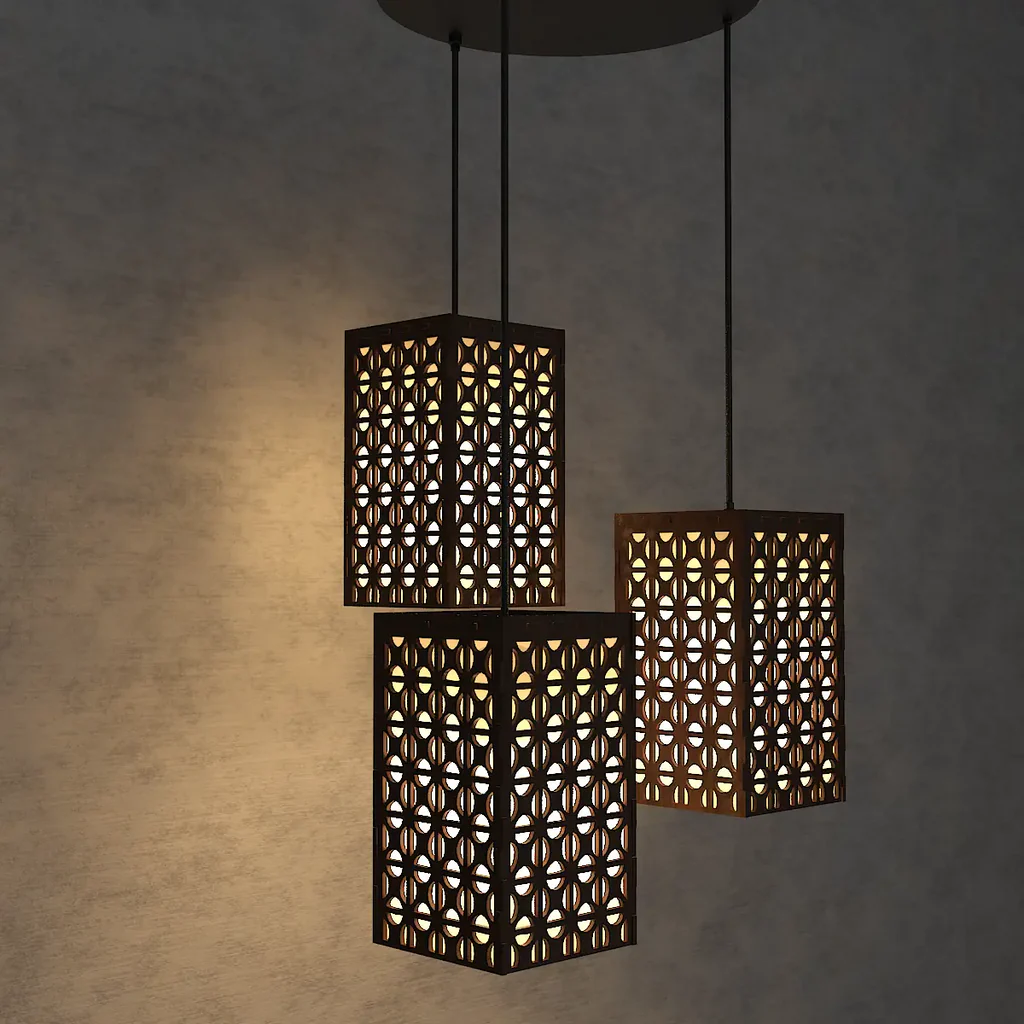 Wooden Modern Lamp Hanging Ceiling Light For Home Decoration, Living Room - Image 2