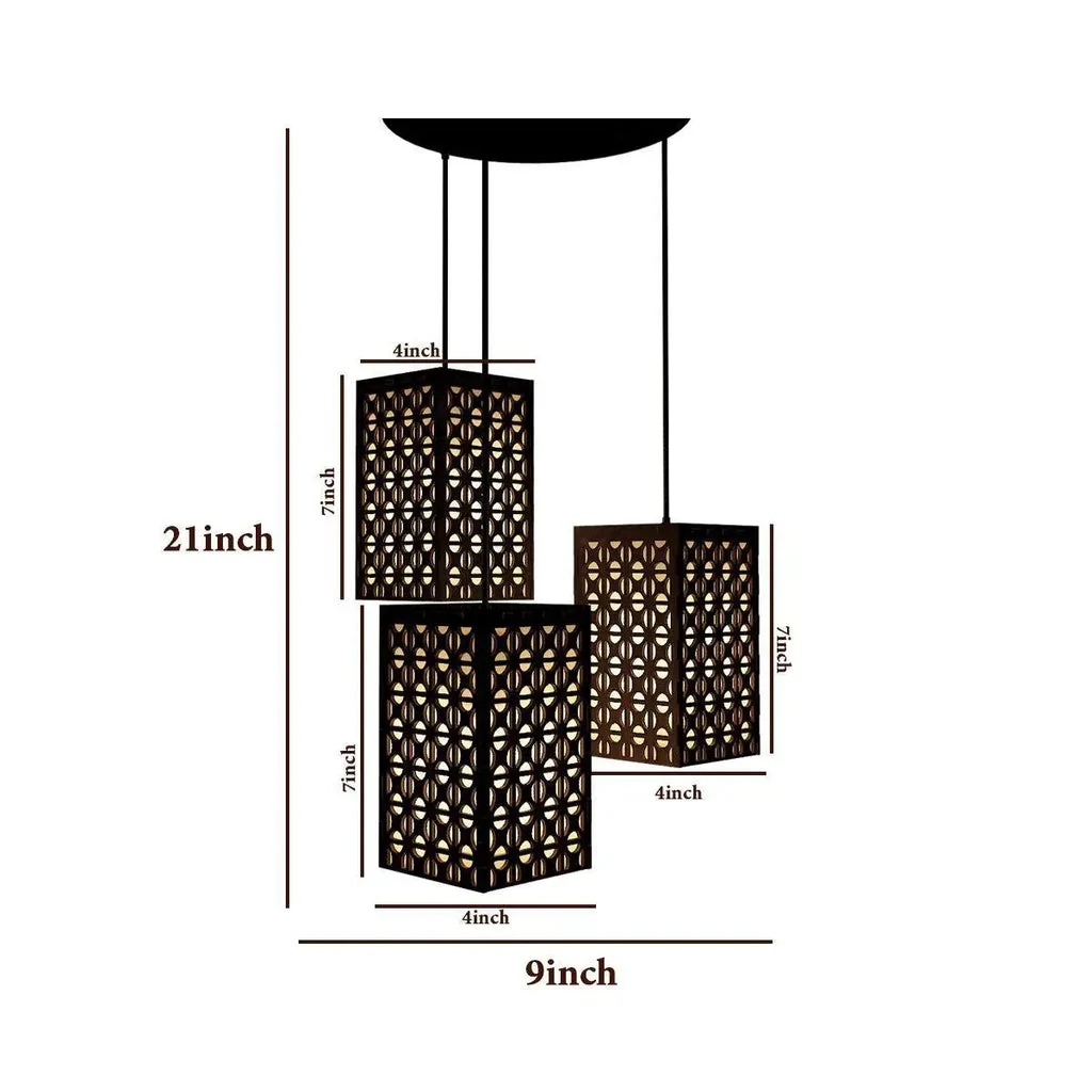 Wooden Modern Lamp Hanging Ceiling Light For Home Decoration, Living Room - Image 4