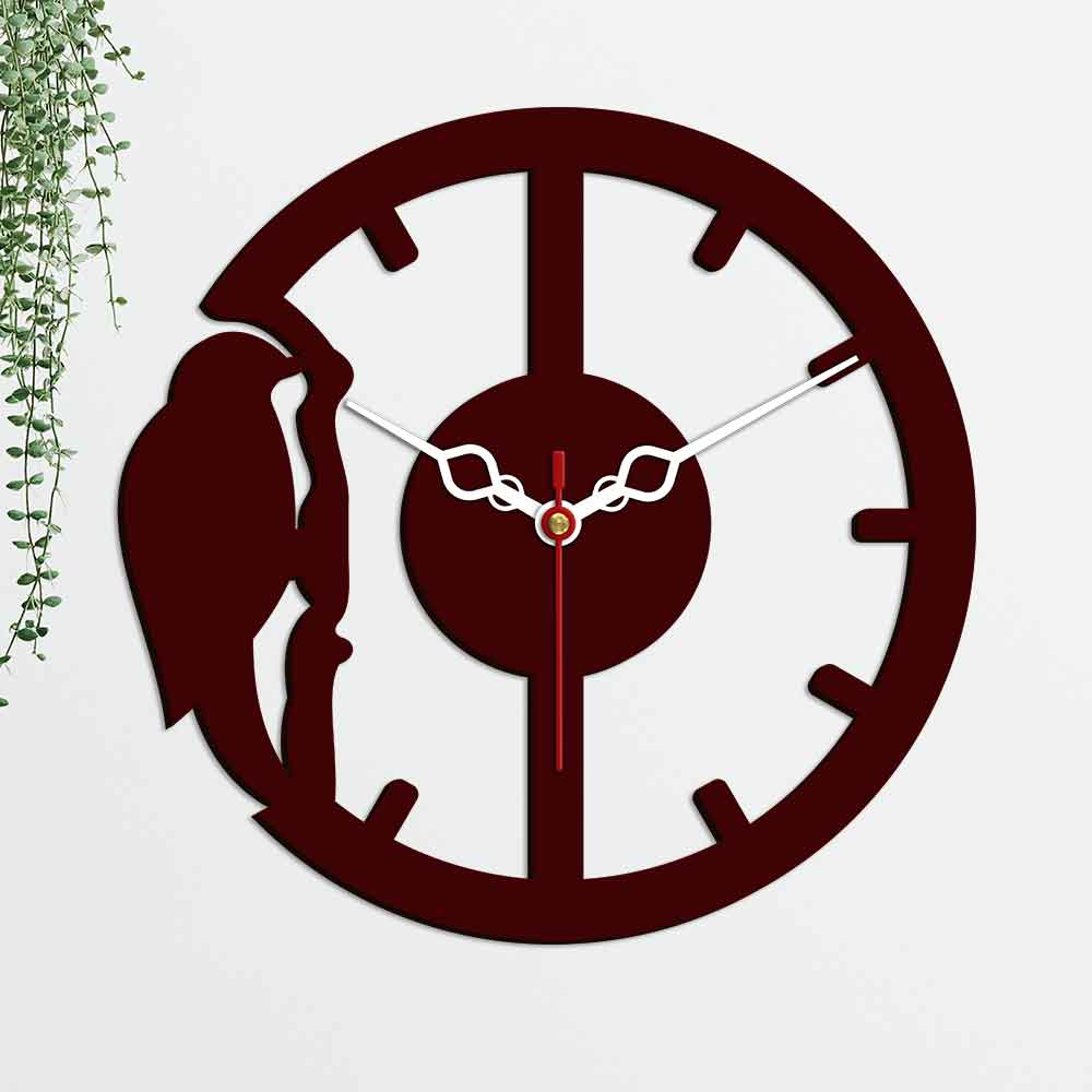 Woodpecker Designer Wooden Wall Clock - Image 5