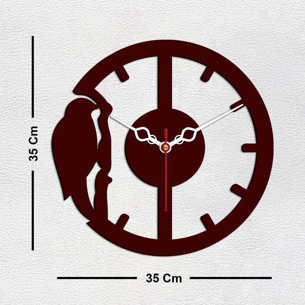 Woodpecker Designer Wooden Wall Clock - Image 6